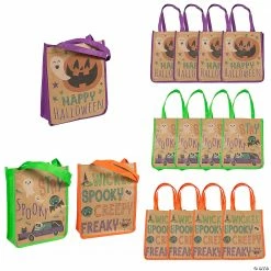 10" x 12" Large Nonwoven Halloween Tote Bags - 12 Pc.