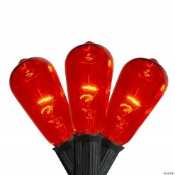 10ct Orange Edison E17 Halloween Light Set - 9ft Black Wire