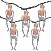 10ct Skeleton Halloween Lights - 7.5ft Black Wire
