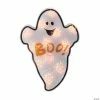 12" Lighted Holographic Ghost Halloween Window Silhouette Decoration