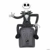 42" Blow Up Inflatable Jack Skellington on Tombstone