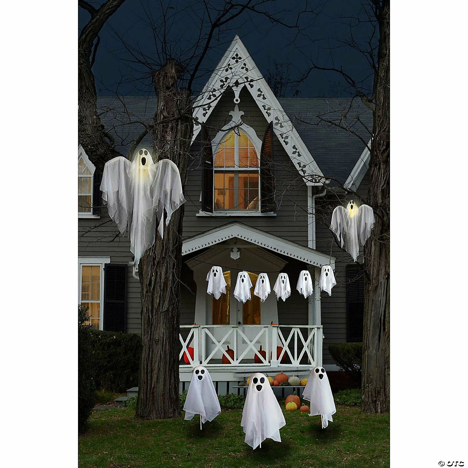 6-Piece Ghost Family Halloween Porch Display Decoration Set - Image 2