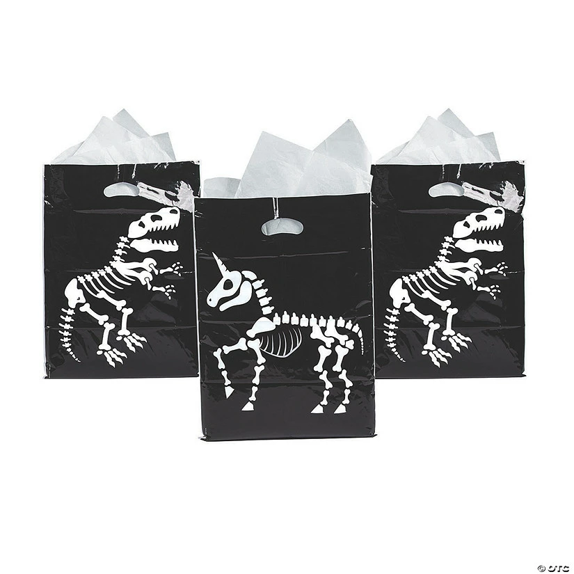 Animal Skeleton Trick-or-Treat Goody Bags - 50 Pc.