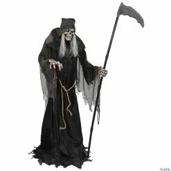 Animated Lunging Reaper with Digital Eyes Halloween Decoration