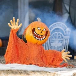 Animated Pumpkin Man Groundbreaker Halloween Decoration