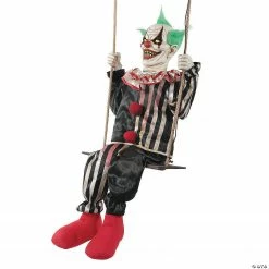 Animated Swinging Chuckles Clown Halloween Decoration