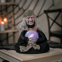 Animated Witch Fortune Teller Halloween Decoration