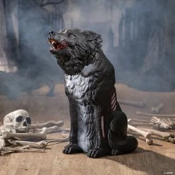 Animated Zombie Wolf Halloween Decoration