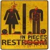 Bloody Restroom Sign Sticker - Halloween, Haunted House and Horror Themed Parties Bathroom Door Decoration