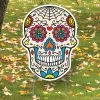 Blue Eyes Sugar Skull Yard Sign