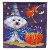 Caroline's Treasures, Halloween, Bichon Frise Boo Halloween Flag Canvas House Size, 28 x 40, Dogs