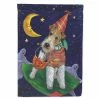 Caroline's Treasures, Halloween, Fox Terrier Halloween Trick or Treat Flag Garden Size, 11.25 x 15.5, Dogs
