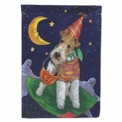 Caroline's Treasures, Halloween, Fox Terrier Halloween Trick or Treat Flag Garden Size, 11.25 x 15.5, Dogs