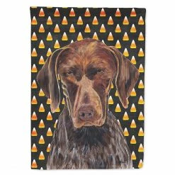 Caroline's Treasures, Halloween, German Shorthaired Pointer Candy Corn Halloween Portrait Flag Garden Size, 11.25 x 15.5, Dogs