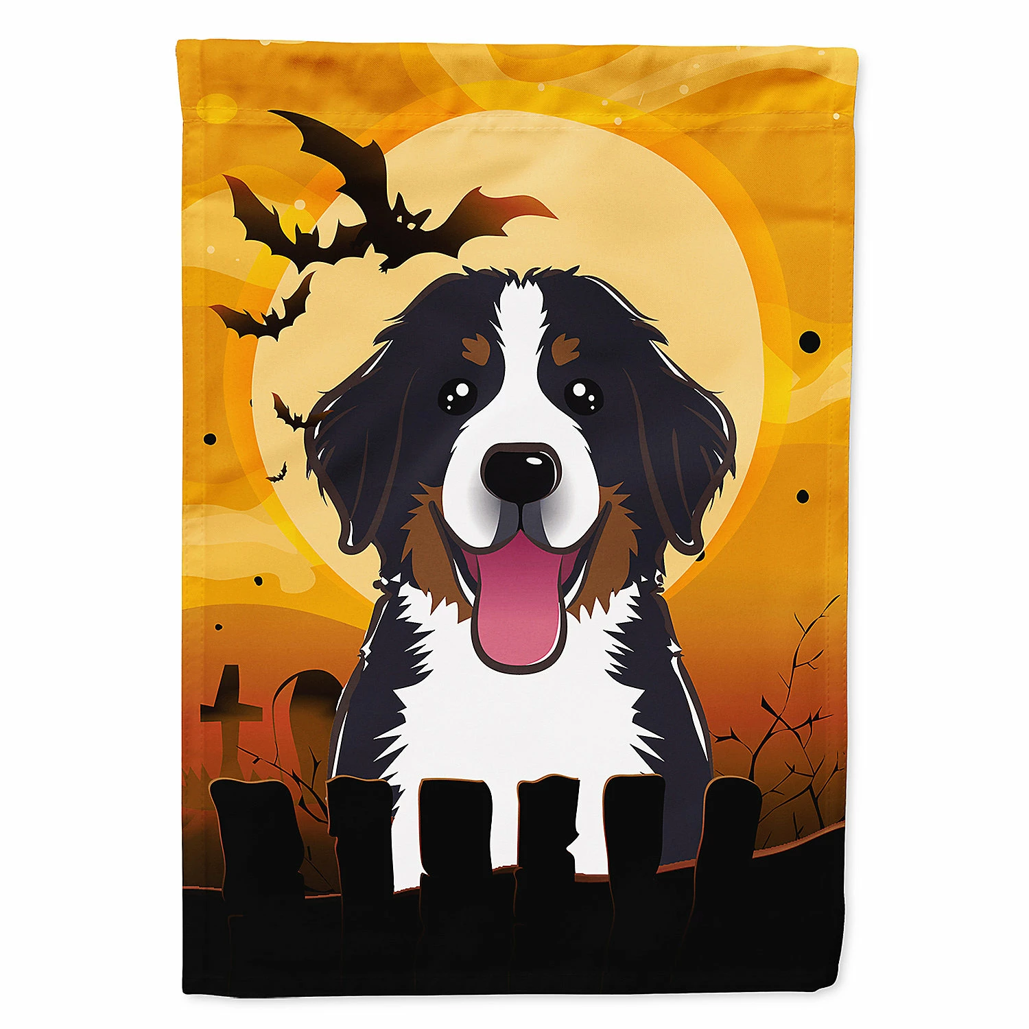 Caroline's Treasures, Halloween, Halloween Bernese Mountain Dog Flag Garden Size, 11.25 x 15.5, Dogs