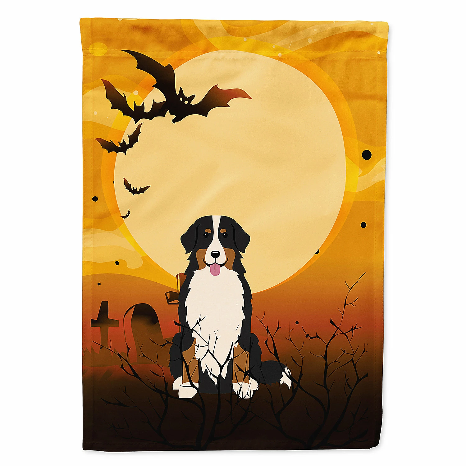 Caroline's Treasures, Halloween, Halloween Bernese Mountain Dog Flag Garden Size, 11.25 x 15.5, Dogs