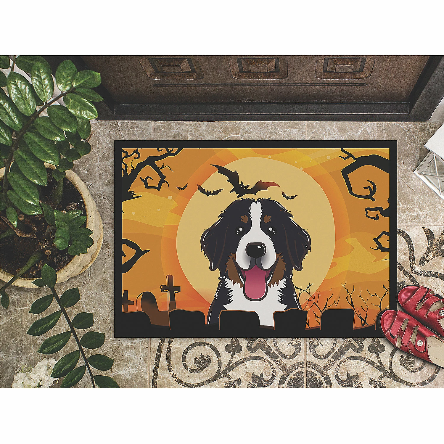 Caroline's Treasures, Halloween, Halloween Bernese Mountain Dog Indoor or Outdoor Mat 24x36, 36 x 24, Dogs - Image 3