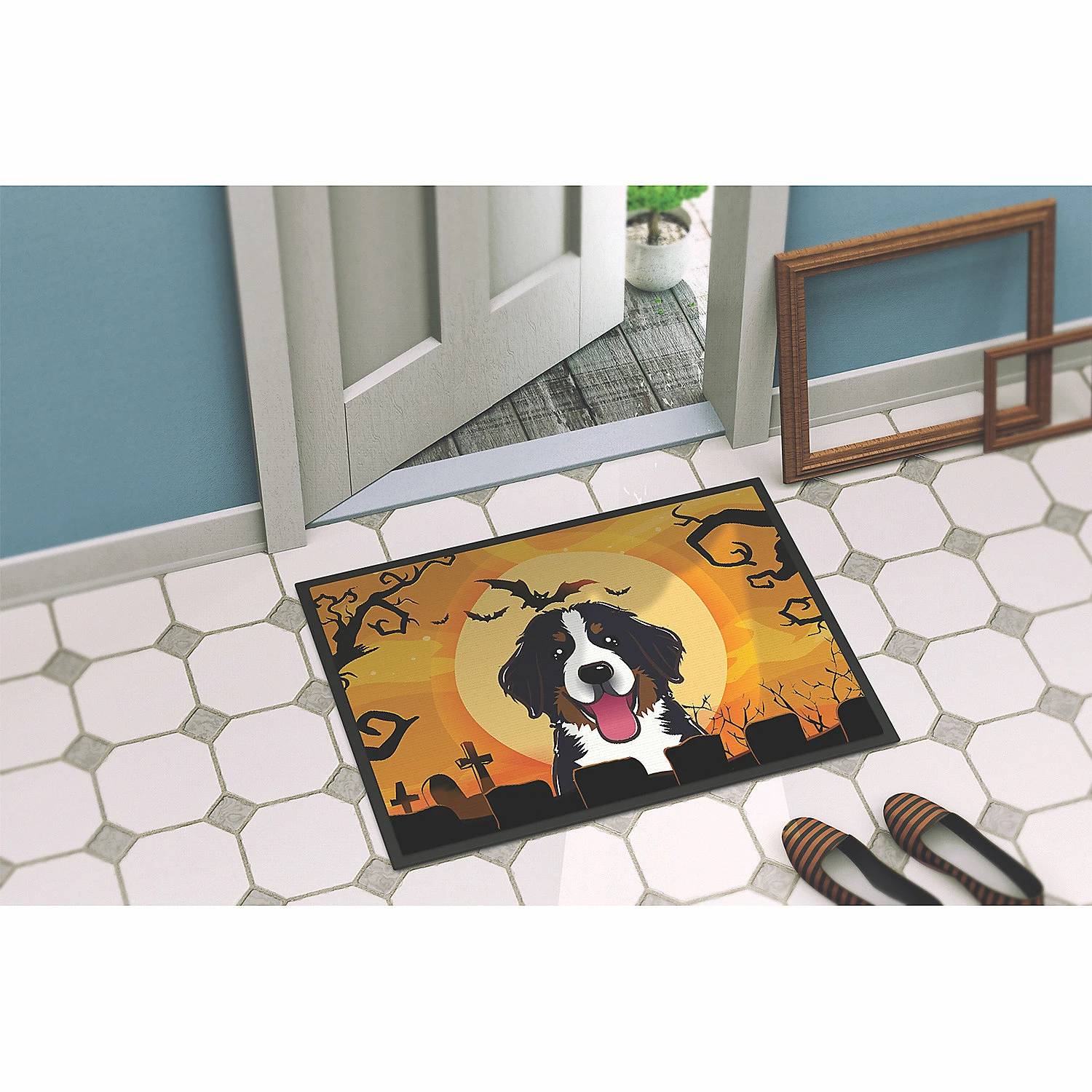 Caroline's Treasures, Halloween, Halloween Bernese Mountain Dog Indoor or Outdoor Mat 24x36, 36 x 24, Dogs - Image 4