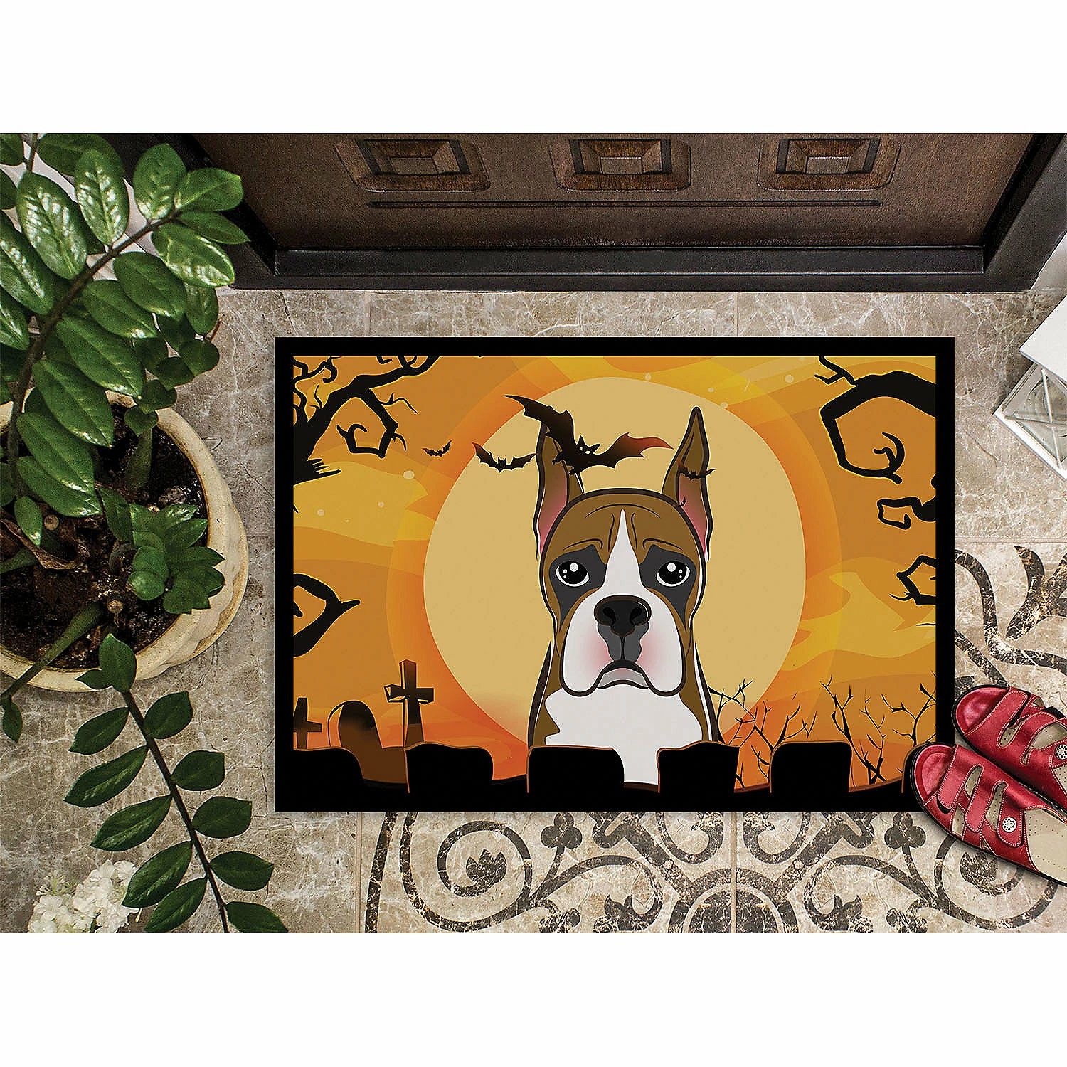 Caroline's Treasures, Halloween, Halloween Boxer Indoor or Outdoor Mat 24x36, 36 x 24, Dogs - Image 3