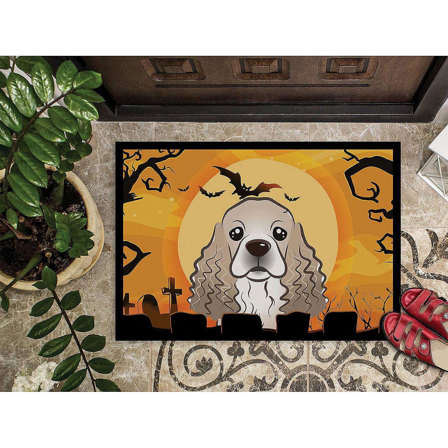 Caroline's Treasures, Halloween, Halloween Cocker Spaniel Indoor or Outdoor Mat 24x36, 36 x 24, Dogs - Image 3