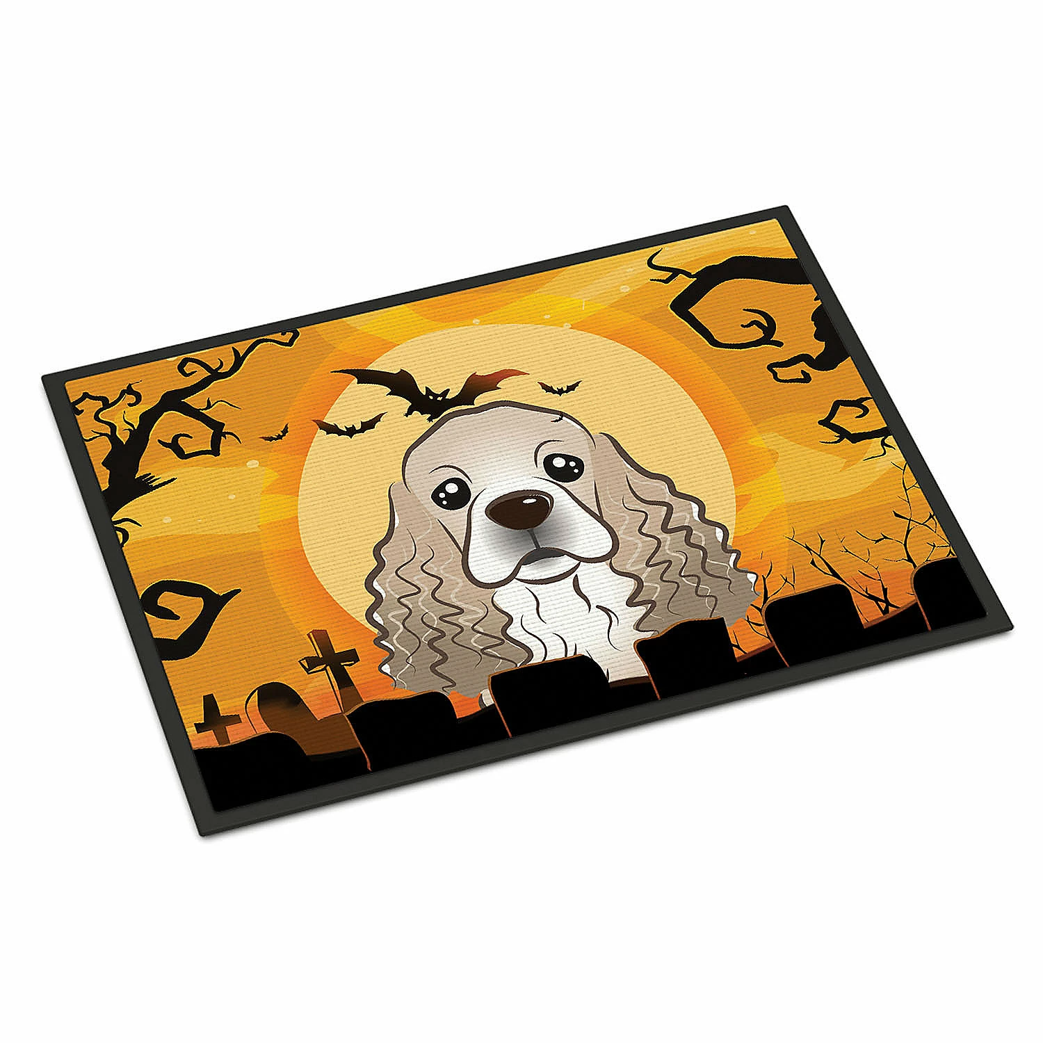 Caroline's Treasures, Halloween, Halloween Cocker Spaniel Indoor or Outdoor Mat 24x36, 36 x 24, Dogs
