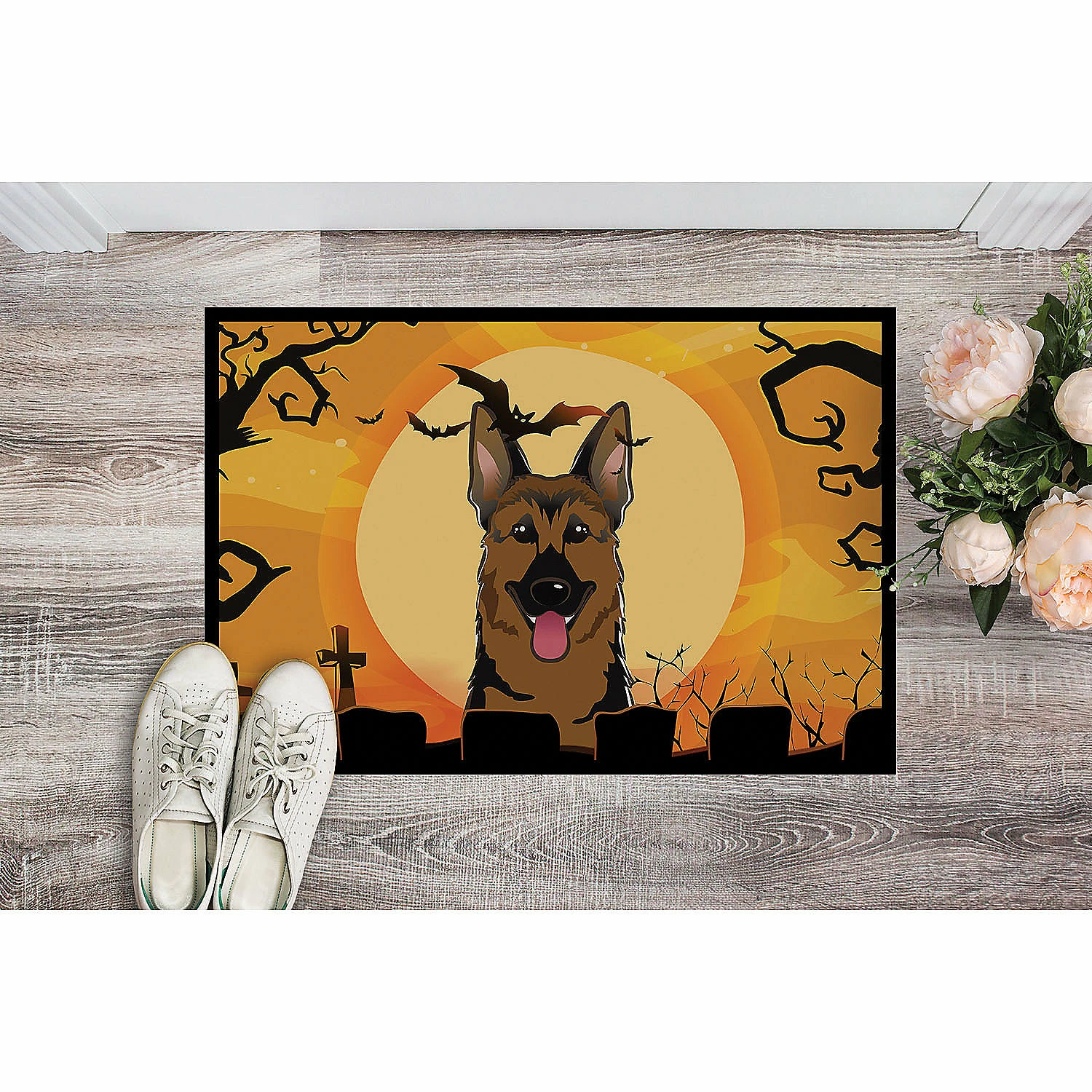 Caroline's Treasures, Halloween, Halloween German Shepherd Indoor or Outdoor Mat 24x36, 36 x 24, Dogs - Image 2