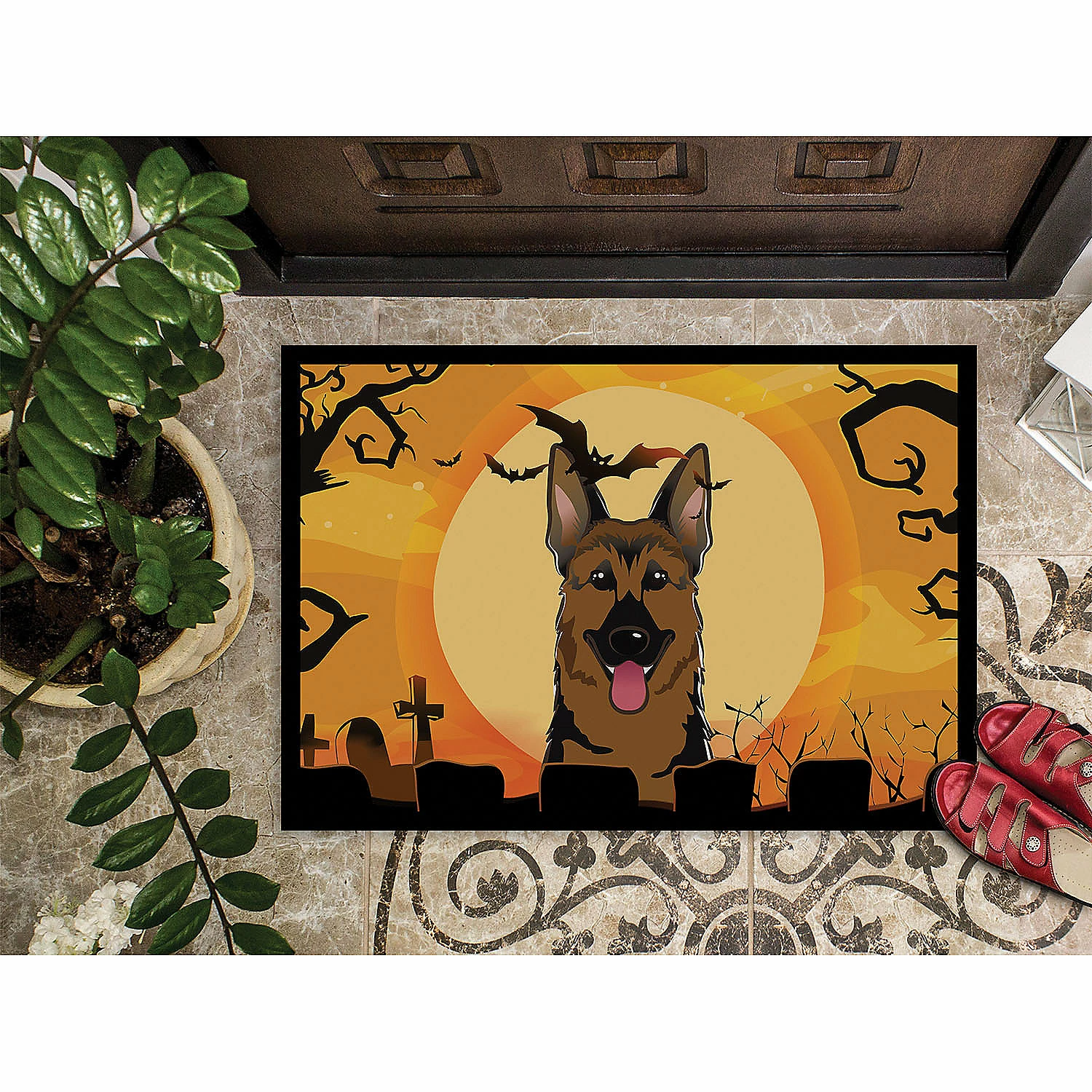 Caroline's Treasures, Halloween, Halloween German Shepherd Indoor or Outdoor Mat 24x36, 36 x 24, Dogs - Image 3