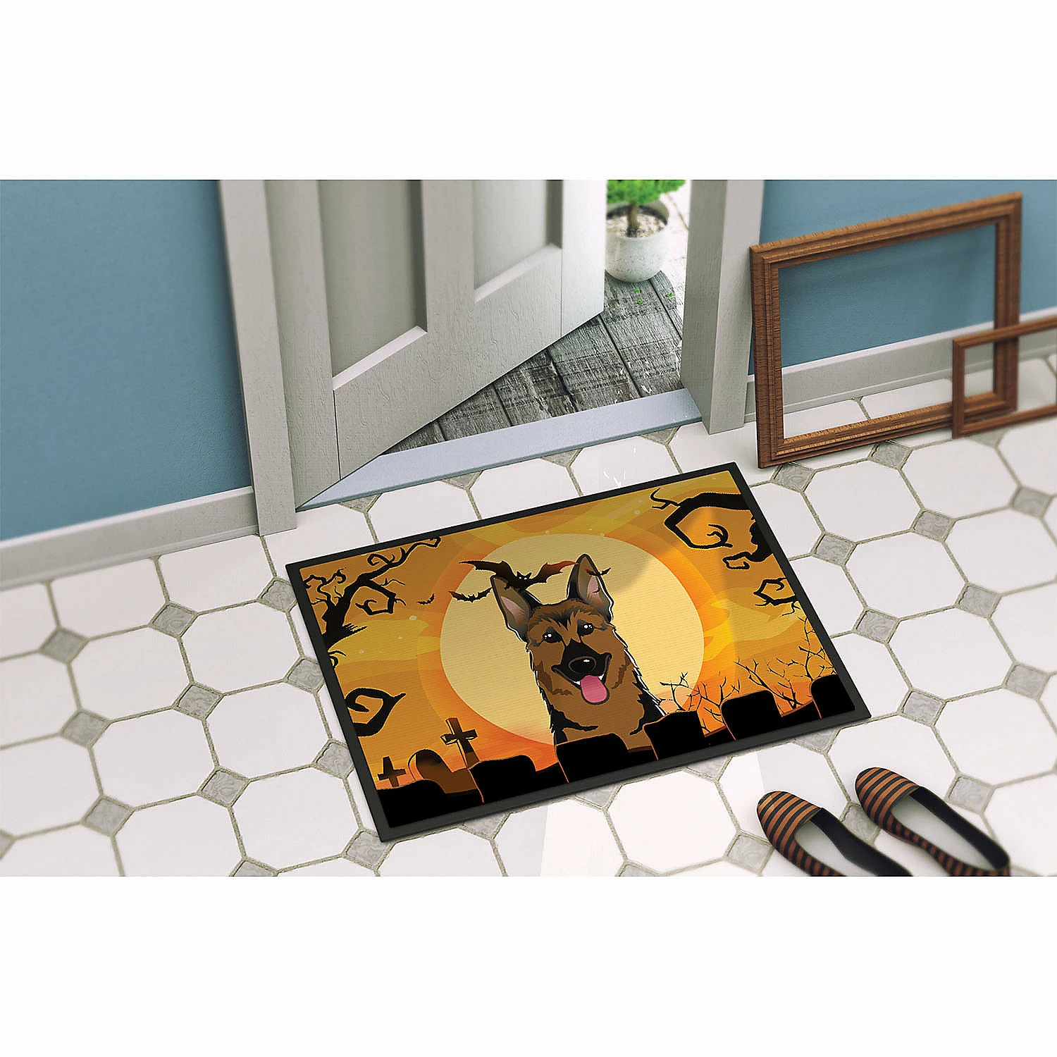 Caroline's Treasures, Halloween, Halloween German Shepherd Indoor or Outdoor Mat 24x36, 36 x 24, Dogs - Image 4