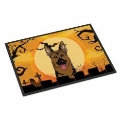 Caroline's Treasures, Halloween, Halloween German Shepherd Indoor or Outdoor Mat 24x36, 36 x 24, Dogs