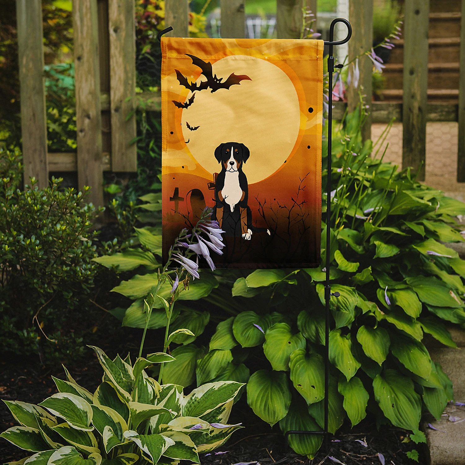 Caroline's Treasures, Halloween, Halloween Greater Swiss Mountain Dog Flag Garden Size, 11.25 x 15.5, Dogs - Image 2