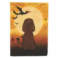 Caroline's Treasures, Halloween, Halloween Irish Water Spaniel Flag Canvas House Size, 28 x 40, Dogs