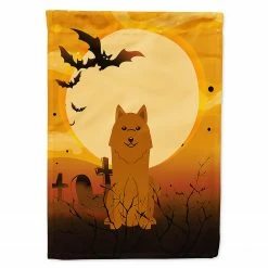 Caroline's Treasures, Halloween, Halloween Karelian Bear Dog Flag Garden Size, 11.25 x 15.5, Dogs