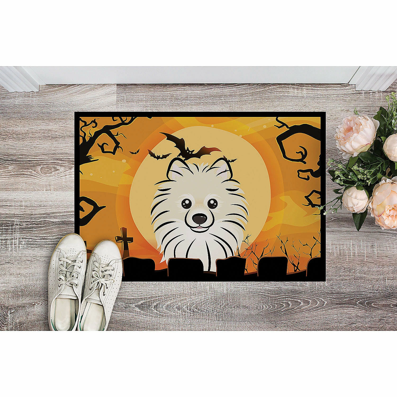 Caroline's Treasures, Halloween, Halloween Pomeranian Indoor or Outdoor Mat 24x36, 36 x 24, Dogs - Image 2