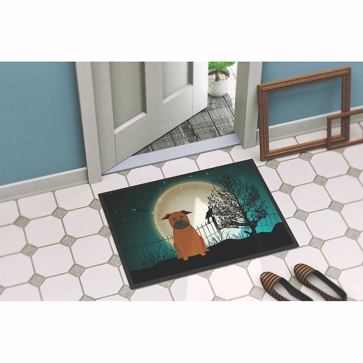 Caroline's Treasures, Halloween, Halloween Scary Chinese Chongqing Dog Indoor or Outdoor Mat 24x36, 36 x 24, Dogs - Image 2