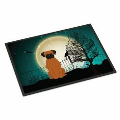 Caroline's Treasures, Halloween, Halloween Scary Fawn Boxer Indoor or Outdoor Mat 24x36, 36 x 24, Dogs