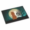 Caroline's Treasures, Halloween, Halloween Scary Karelian Bear Dog Indoor or Outdoor Mat 24x36, 36 x 24, Dogs