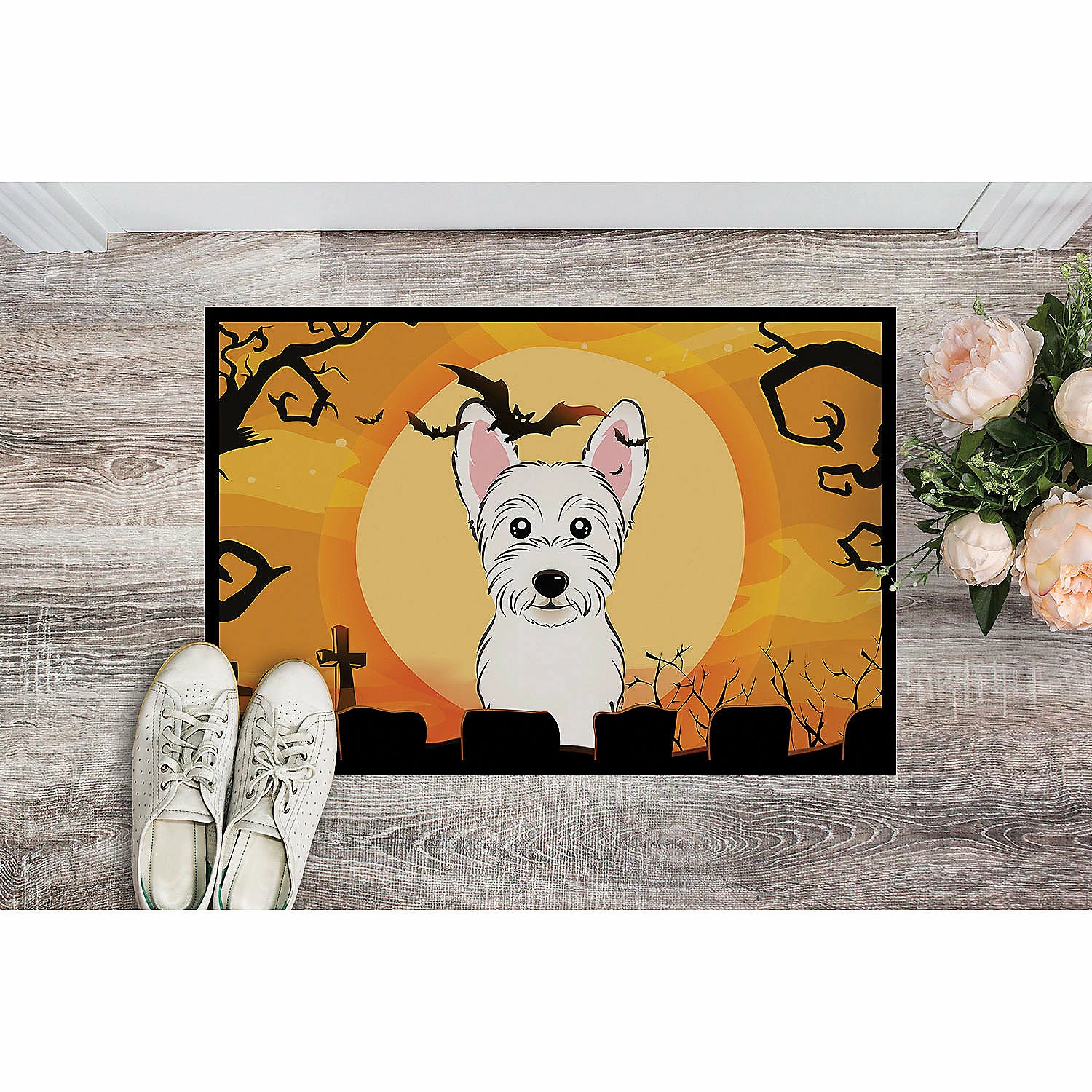 Caroline's Treasures, Halloween, Halloween Westie Indoor or Outdoor Mat 24x36, 36 x 24, Dogs - Image 2
