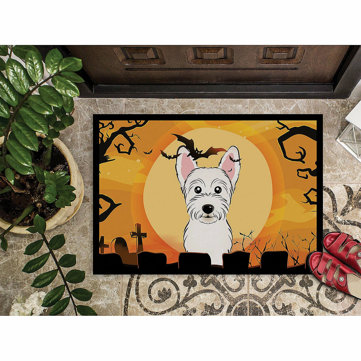 Caroline's Treasures, Halloween, Halloween Westie Indoor or Outdoor Mat 24x36, 36 x 24, Dogs - Image 3