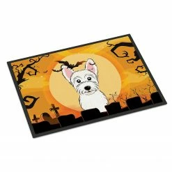 Caroline's Treasures, Halloween, Halloween Westie Indoor or Outdoor Mat 24x36, 36 x 24, Dogs