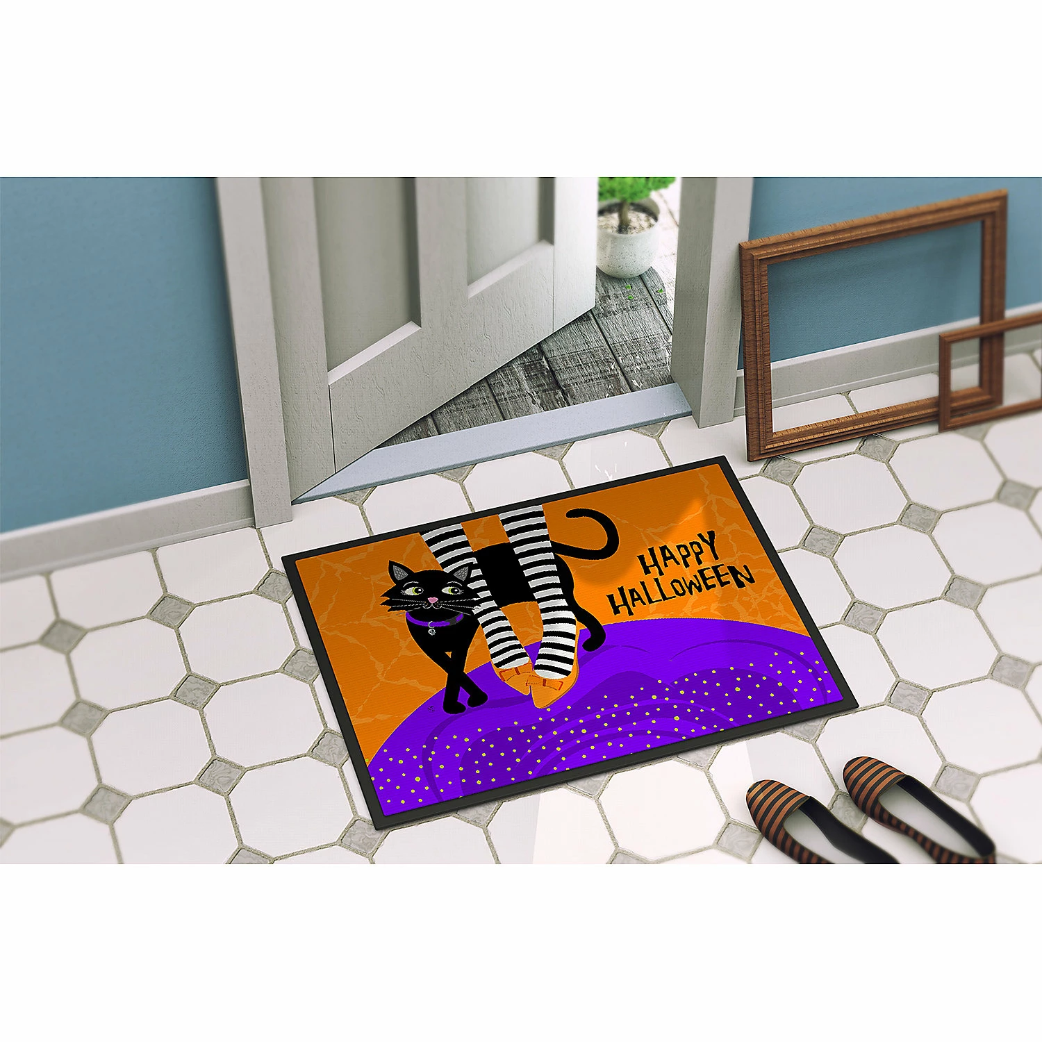 Caroline's Treasures, Halloween, Halloween Witches Feet Indoor or Outdoor Mat 24x36, 36 x 24, - Image 4