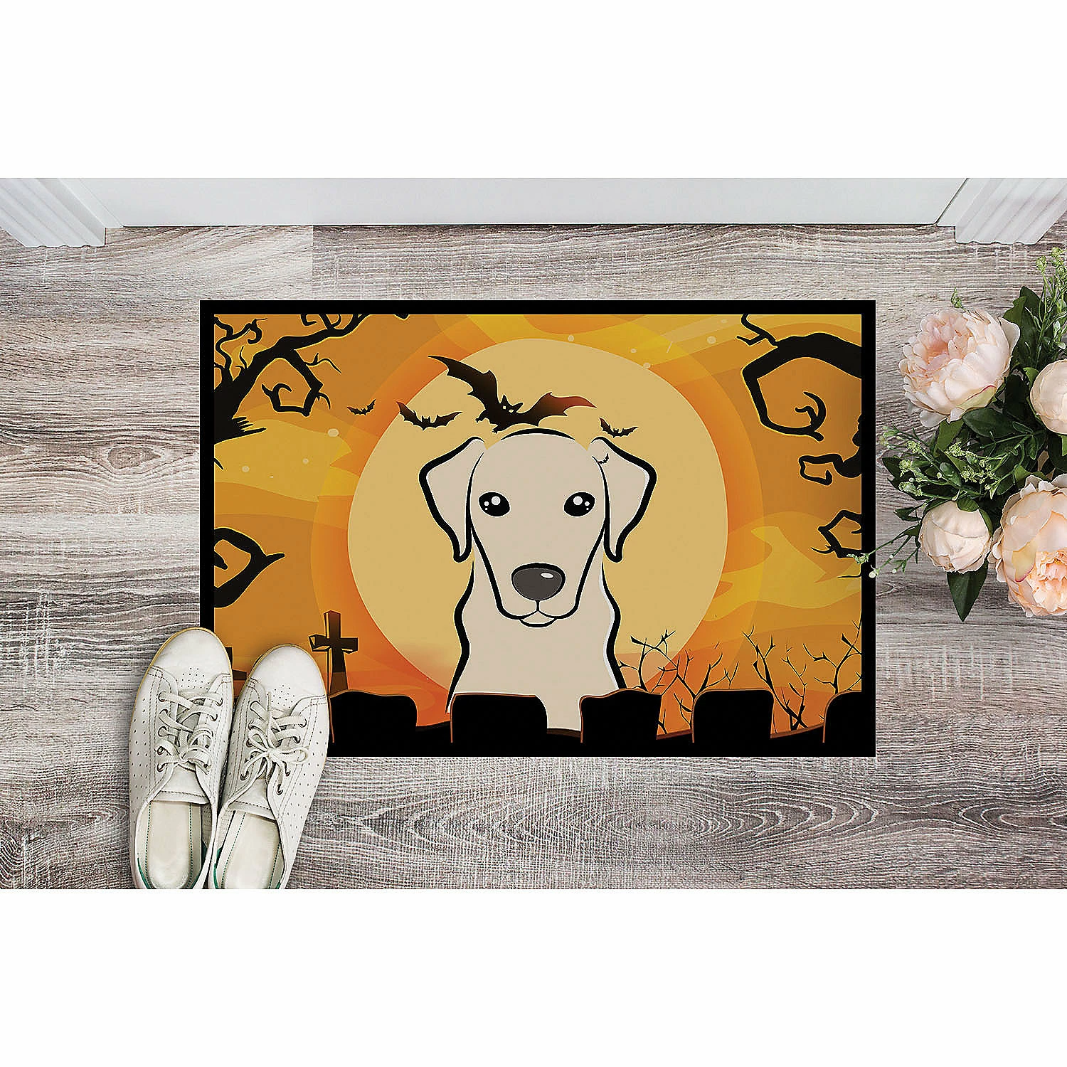 Caroline's Treasures, Halloween, Halloween Yellow Labrador Indoor or Outdoor Mat 24x36, 36 x 24, Dogs - Image 2