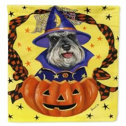 Caroline's Treasures, Halloween, Schnauzer Halloween Flag Canvas House Size, 28 x 40, Dogs