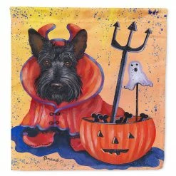 Caroline's Treasures, Halloween, Scottie Boo Hoo Halloween Flag Canvas House Size, 28 x 40, Dogs