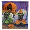 Caroline's Treasures, Halloween, Scottie Halloween Haunted House Flag Canvas House Size, 28 x 40, Dogs