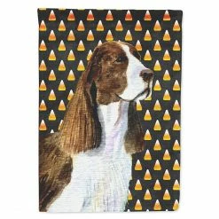 Caroline's Treasures, Halloween, Springer Spaniel Candy Corn Halloween Portrait Flag Garden Size, 11.25 x 15.5, Dogs