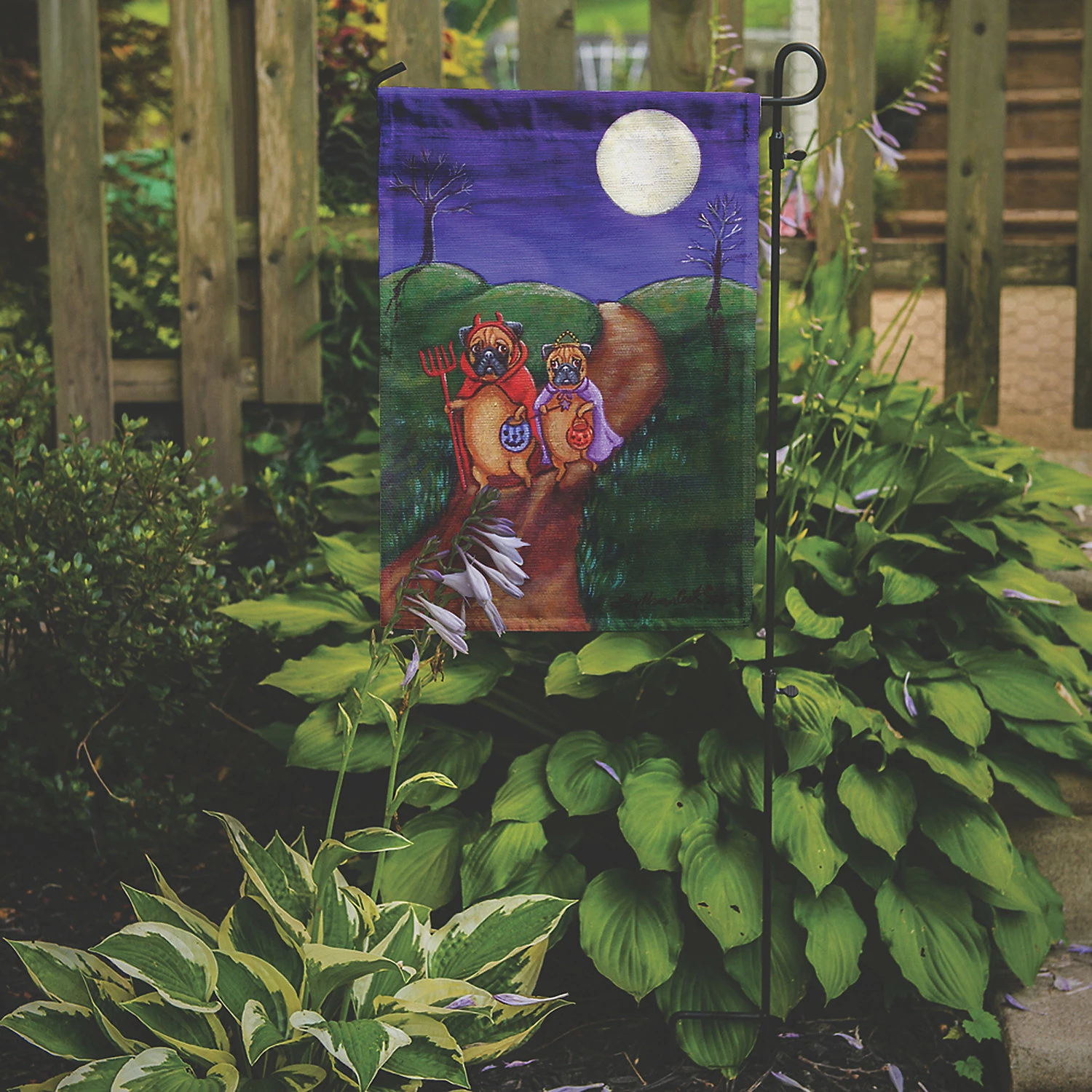 Caroline's Treasures, Halloween, Trick or Treat Halloween Pug Flag Garden Size, 11.25 x 15.5, Dogs - Image 2