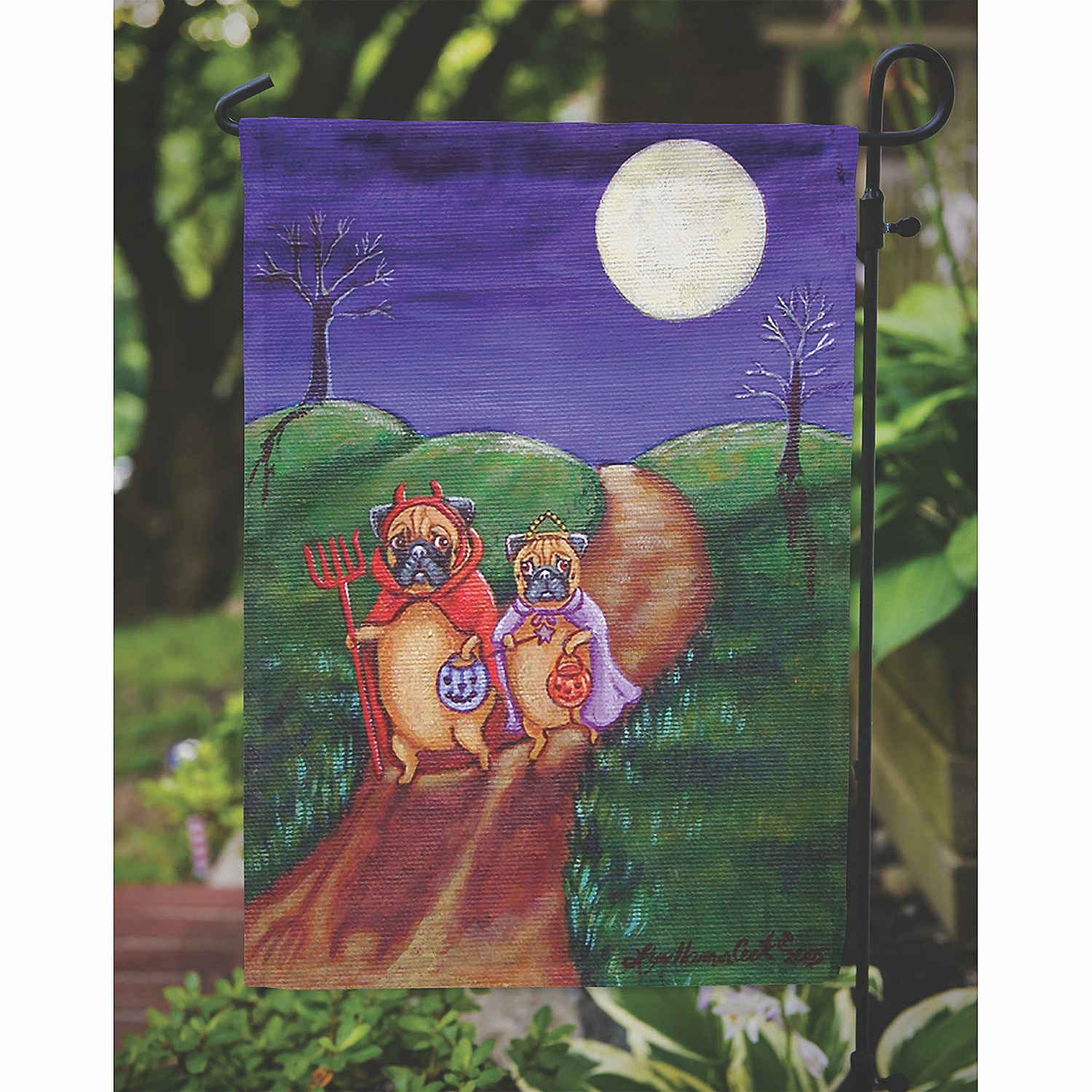 Caroline's Treasures, Halloween, Trick or Treat Halloween Pug Flag Garden Size, 11.25 x 15.5, Dogs - Image 3