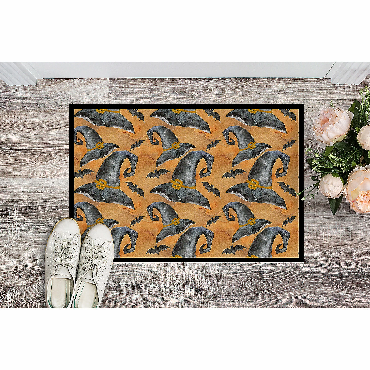 Caroline's Treasures, Halloween, Watecolor Halloween Witches Hat Indoor or Outdoor Mat 24x36, 36 x 24, Seasonal - Image 2