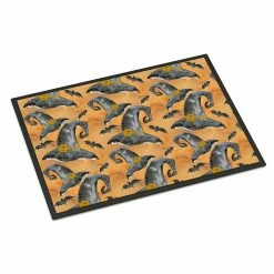 Caroline's Treasures, Halloween, Watecolor Halloween Witches Hat Indoor or Outdoor Mat 24x36, 36 x 24, Seasonal