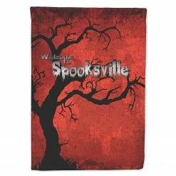 Caroline's Treasures, Halloween, Welcome to Spooksville Halloween Flag Garden Size, 11.25 x 15.5, Seasonal